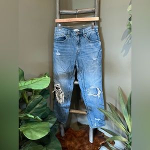 Pistola Straight Leg Distressed Denim